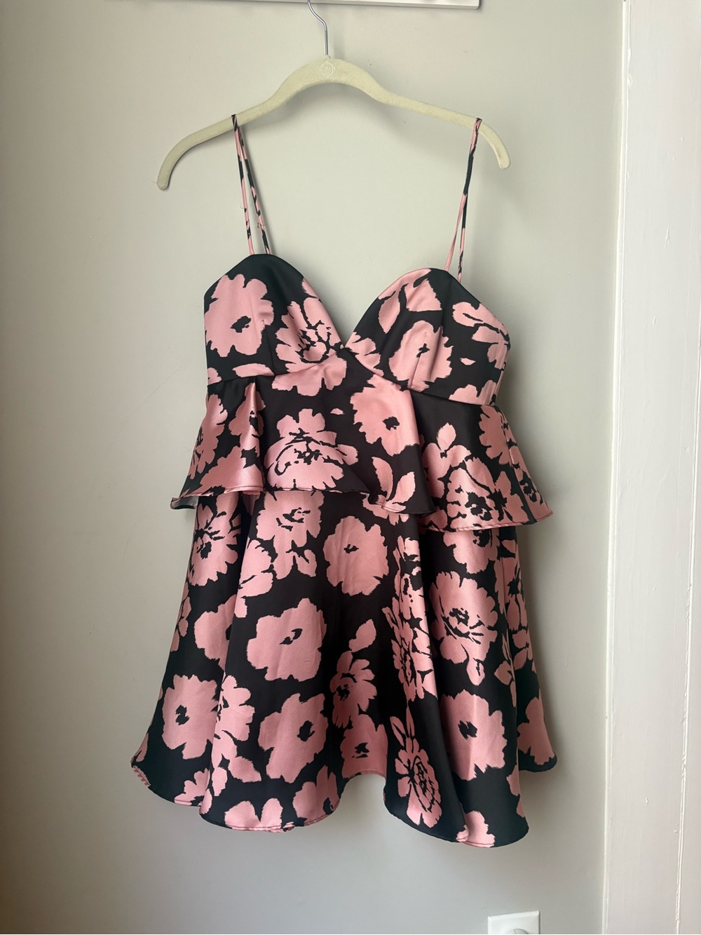 Elliatt Black & Pink Floral Peplum Cami
